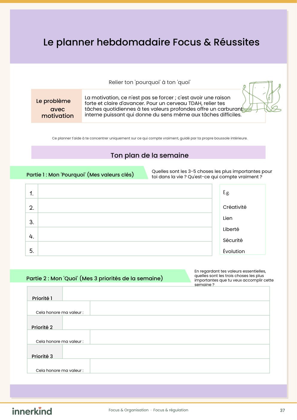 Aperçu : planner de la semaine Image