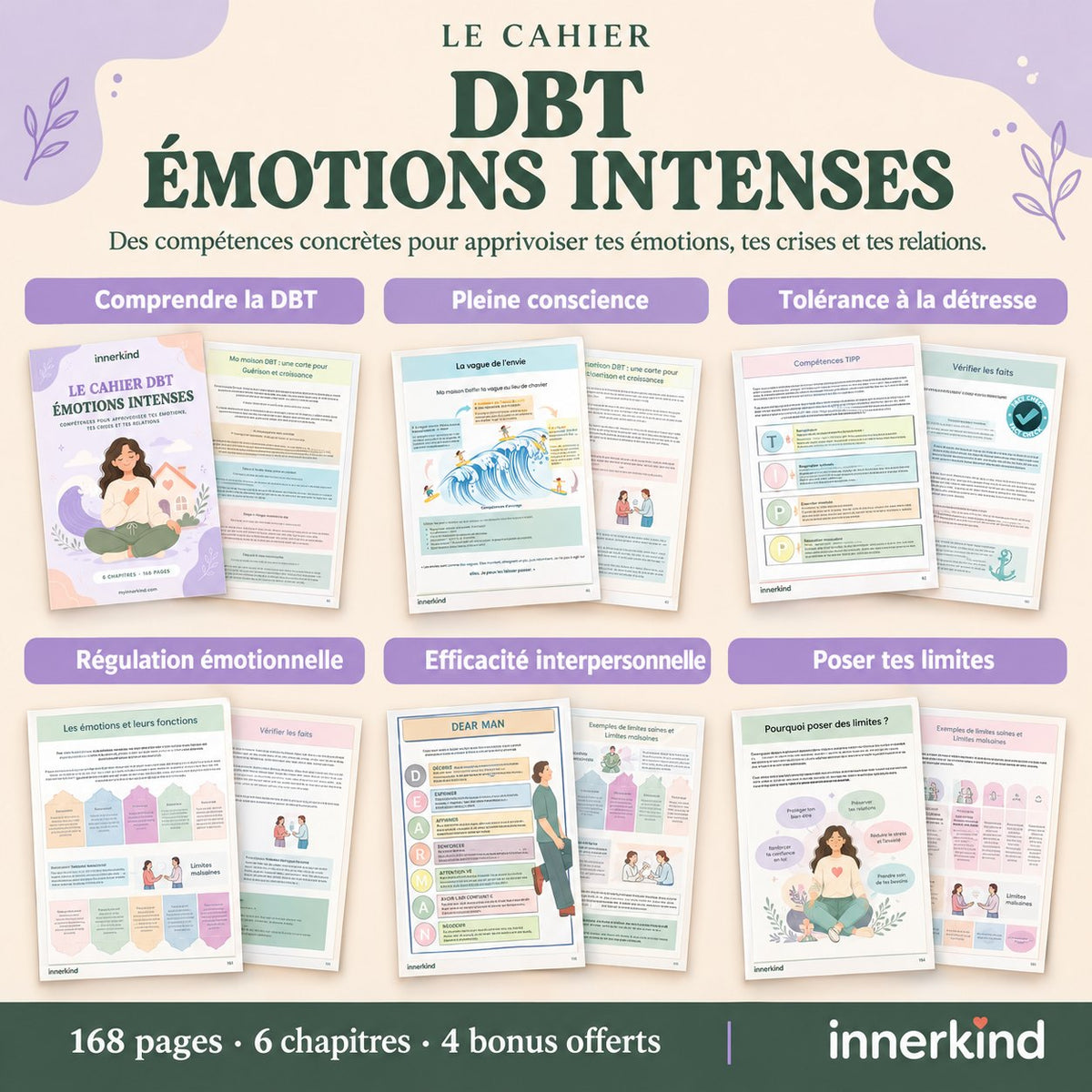 Le cahier DBT : 168 pages, 6 chapitres, 4 bonus offerts
